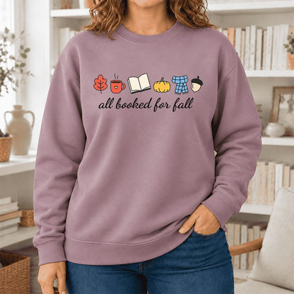 All Booked For Fall Softstyle Sweatshirt | Cozy Book Lover Gift Paragon