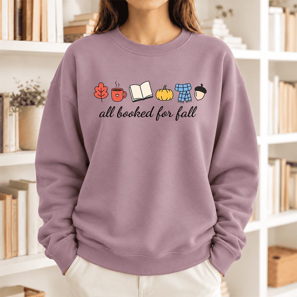All Booked For Fall Softstyle Sweatshirt | Cozy Book Lover Gift Paragon