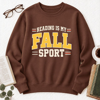 Reading Is My Fall Sport Softstyle Sweatshirt | Funny Book Lover Gift Cocoa