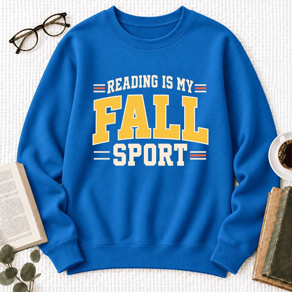 Reading Is My Fall Sport Softstyle Sweatshirt | Funny Book Lover Gift Royal