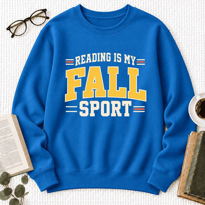 Reading Is My Fall Sport Softstyle Sweatshirt | Funny Book Lover Gift Royal