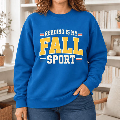 Reading Is My Fall Sport Softstyle Sweatshirt | Funny Book Lover Gift Royal