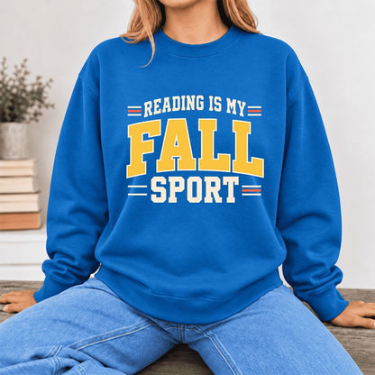 Reading Is My Fall Sport Softstyle Sweatshirt | Funny Book Lover Gift Royal