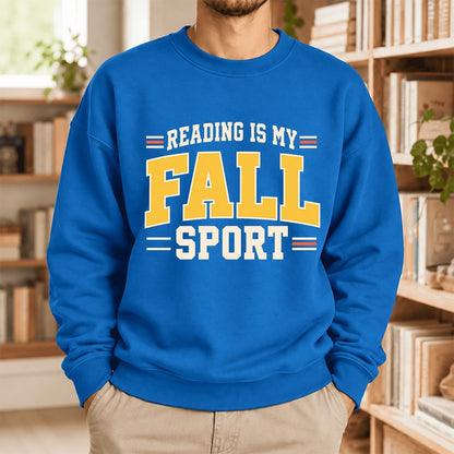 Reading Is My Fall Sport Softstyle Sweatshirt | Funny Book Lover Gift Royal