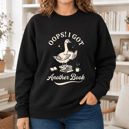 Oops! I Got Another Book Softstyle Sweatshirt | Playful Book Lover Gift Black
