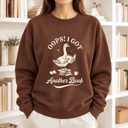 Oops! I Got Another Book Softstyle Sweatshirt | Playful Book Lover Gift Cocoa