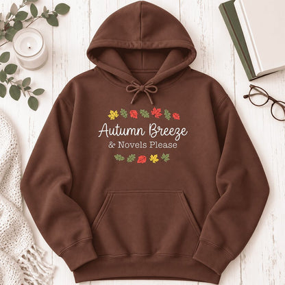 Autumn Breeze & Novels Please Softstyle Hoodie | Cozy Book Lover Gift Cocoa