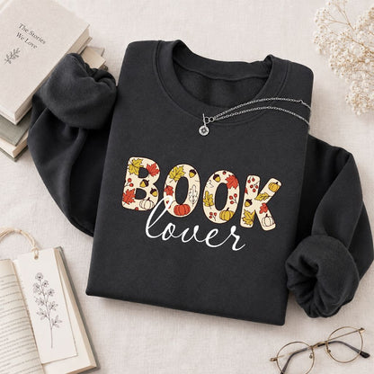 Book Lover Printed Sweatshirt | Book Lover Gift Dark Heather