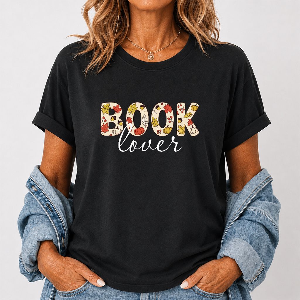Book Lover Printed T-Shirt | Book Lover Gift Black
