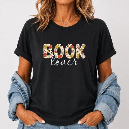 Book Lover Printed T-Shirt | Book Lover Gift Black