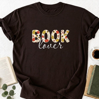 Book Lover Printed T-Shirt | Book Lover Gift Dark Chocolate