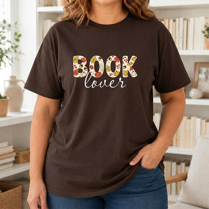 Book Lover Printed T-Shirt | Book Lover Gift Dark Chocolate