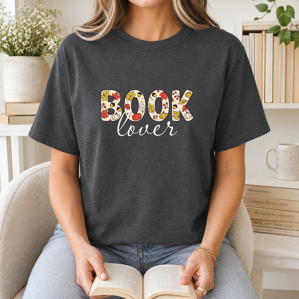 Book Lover Printed T-Shirt | Book Lover Gift Dark Heather