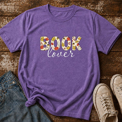 Book Lover Printed T-Shirt | Book Lover Gift Heather Purple