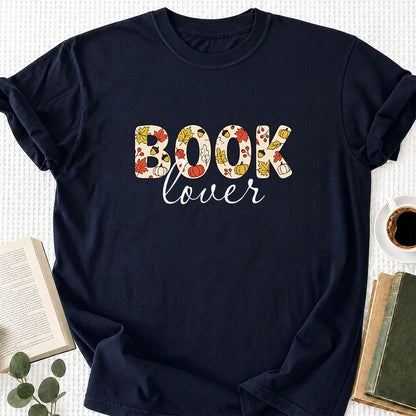 Book Lover Printed T-Shirt | Book Lover Gift Navy