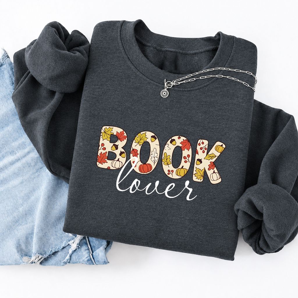 Book Lover Softstyle Sweatshirt | Book Lover Gift Dark Heather