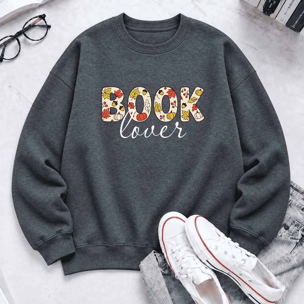 Book Lover Softstyle Sweatshirt | Book Lover Gift Dark Heather