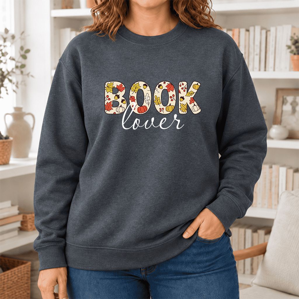 Book Lover Softstyle Sweatshirt | Book Lover Gift Dark Heather