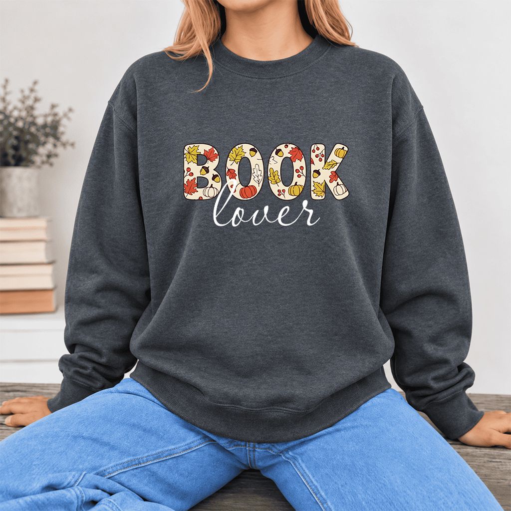 Book Lover Softstyle Sweatshirt | Book Lover Gift Dark Heather
