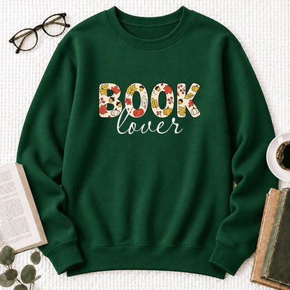 Book Lover Softstyle Sweatshirt | Book Lover Gift Forest Green