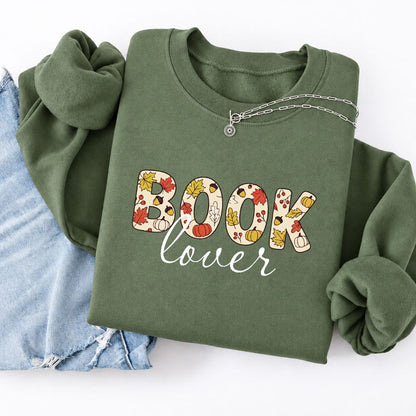 Book Lover Softstyle Sweatshirt | Book Lover Gift Military Green