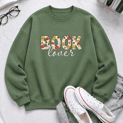 Book Lover Softstyle Sweatshirt | Book Lover Gift Military Green