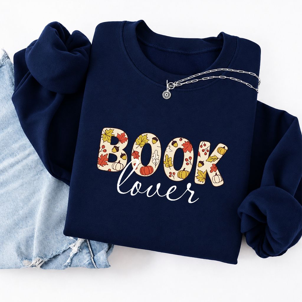 Book Lover Softstyle Sweatshirt | Book Lover Gift Navy