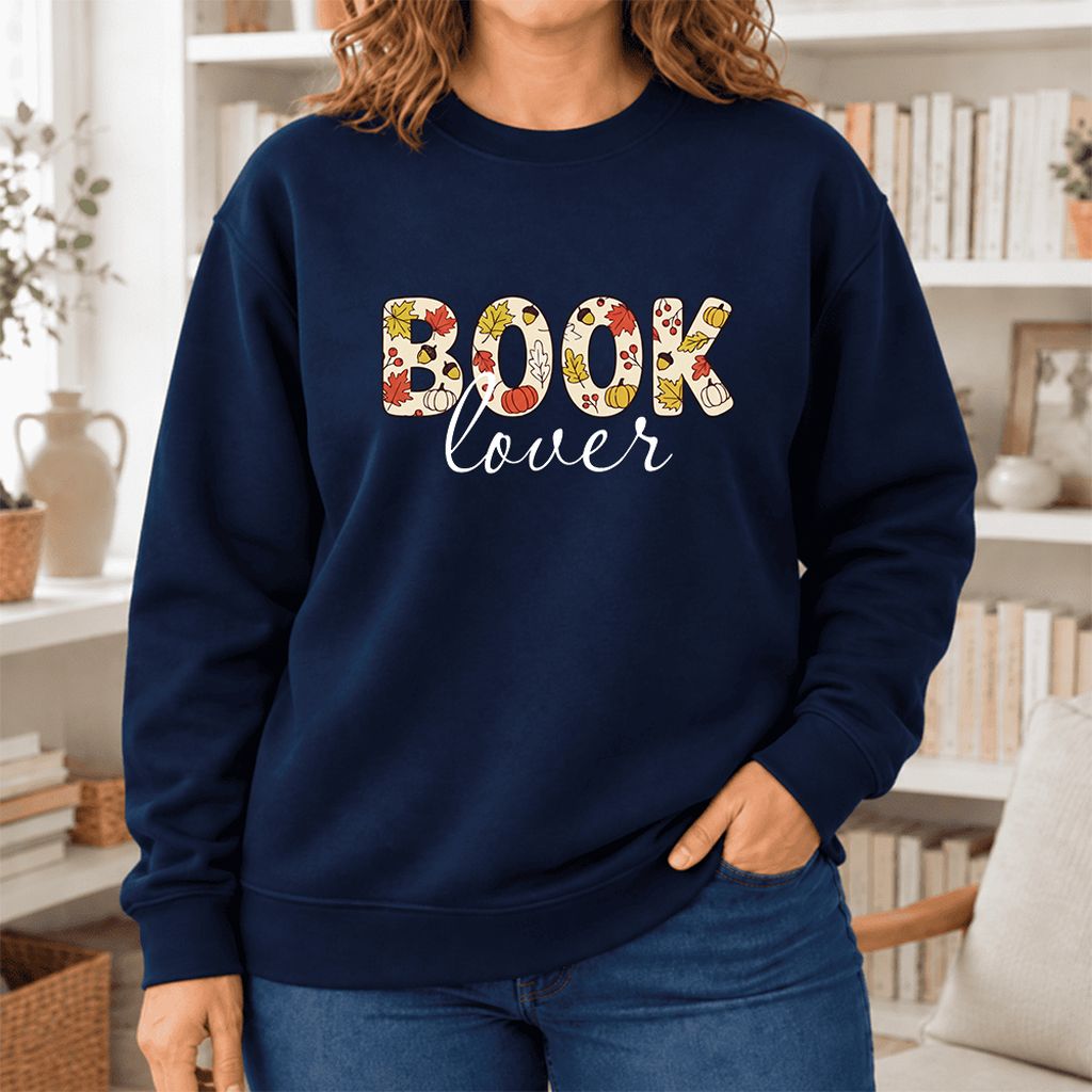 Book Lover Softstyle Sweatshirt | Book Lover Gift Navy