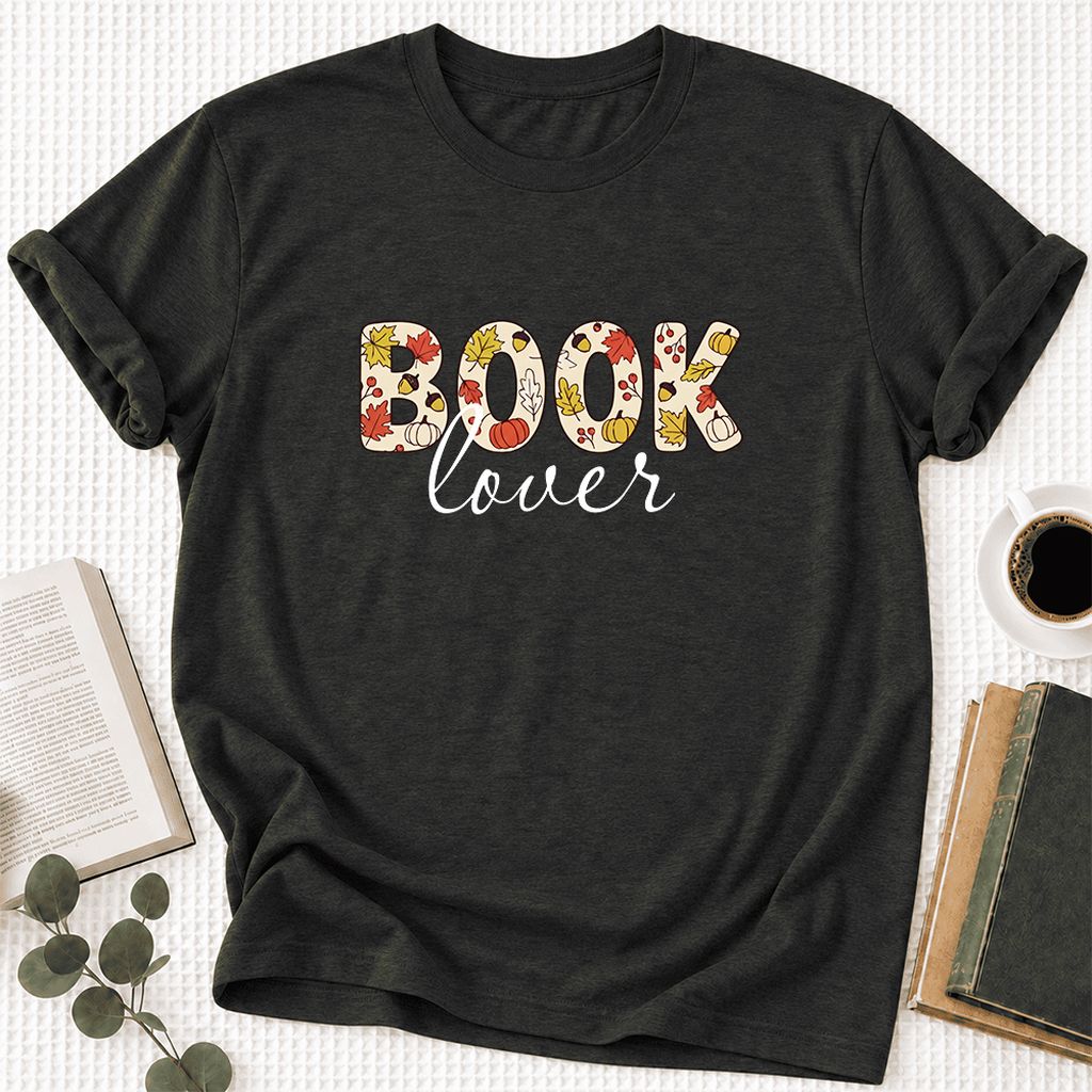 Book Lover Ultra-Soft Cotton T-Shirt | Book Lover Gift Black Heather