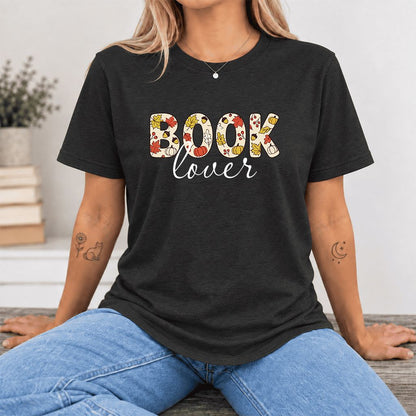 Book Lover Ultra-Soft Cotton T-Shirt | Book Lover Gift Black Heather