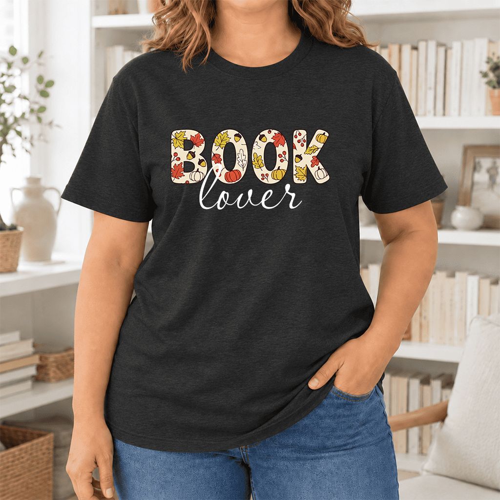 Book Lover Ultra-Soft Cotton T-Shirt | Book Lover Gift Black Heather