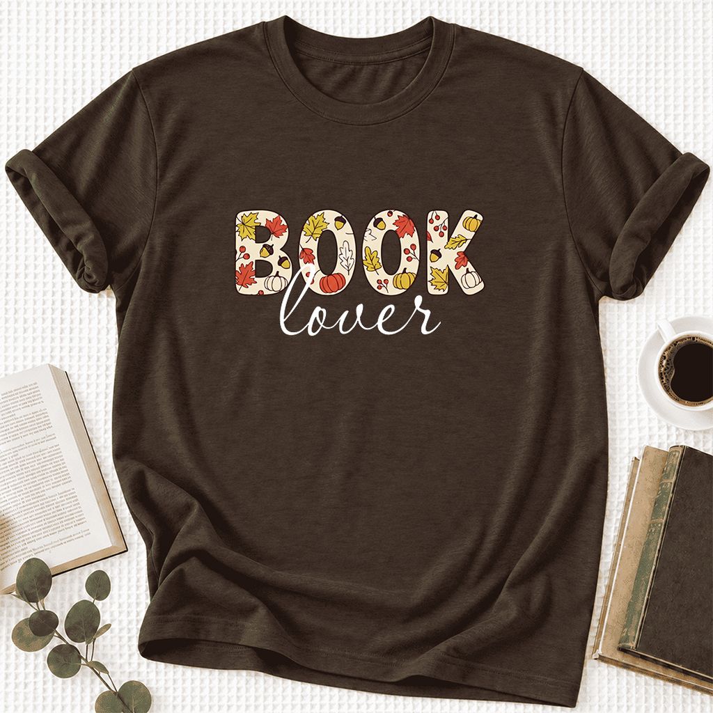 Book Lover Ultra-Soft Cotton T-Shirt | Book Lover Gift Brown
