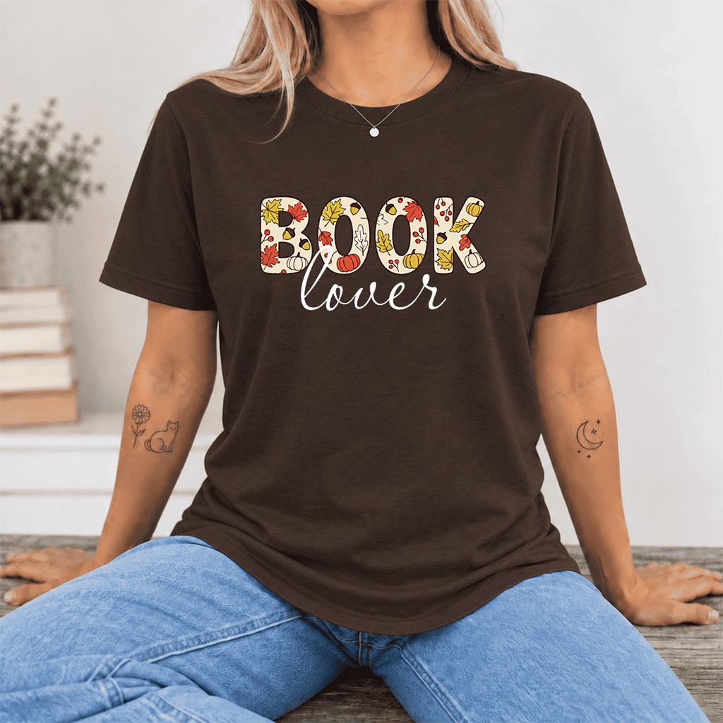 Book Lover Ultra-Soft Cotton T-Shirt | Book Lover Gift Brown