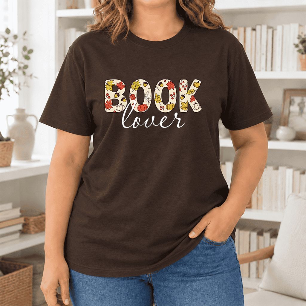 Book Lover Ultra-Soft Cotton T-Shirt | Book Lover Gift Brown