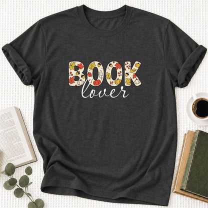 Book Lover Ultra-Soft Cotton T-Shirt | Book Lover Gift Dark Grey Heather