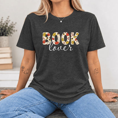 Book Lover Ultra-Soft Cotton T-Shirt | Book Lover Gift Dark Grey Heather