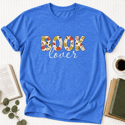 Book Lover Ultra-Soft Cotton T-Shirt | Book Lover Gift Heather True Royal