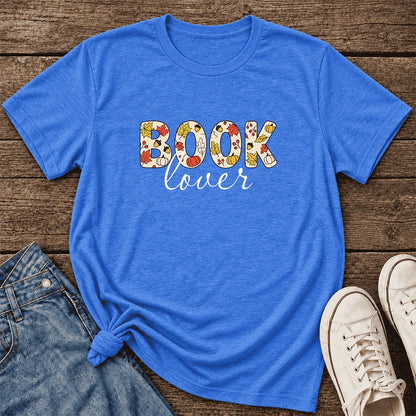 Book Lover Ultra-Soft Cotton T-Shirt | Book Lover Gift Heather True Royal