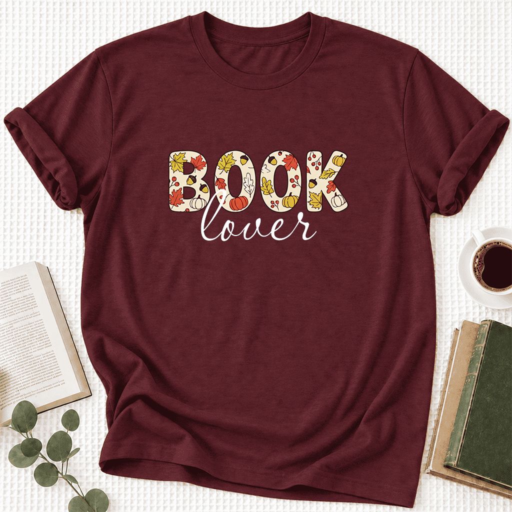 Book Lover Ultra-Soft Cotton T-Shirt | Book Lover Gift Maroon