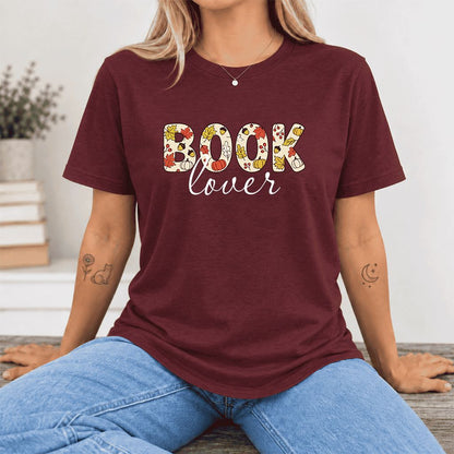 Book Lover Ultra-Soft Cotton T-Shirt | Book Lover Gift Maroon