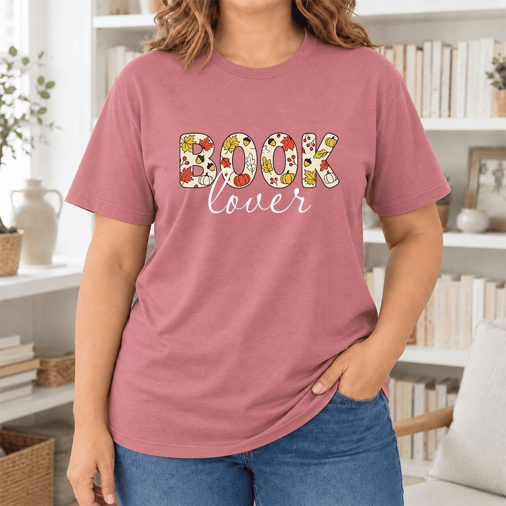 Book Lover Ultra-Soft Cotton T-Shirt | Book Lover Gift Mauve