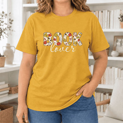 Book Lover Ultra-Soft Cotton T-Shirt | Book Lover Gift Mustard