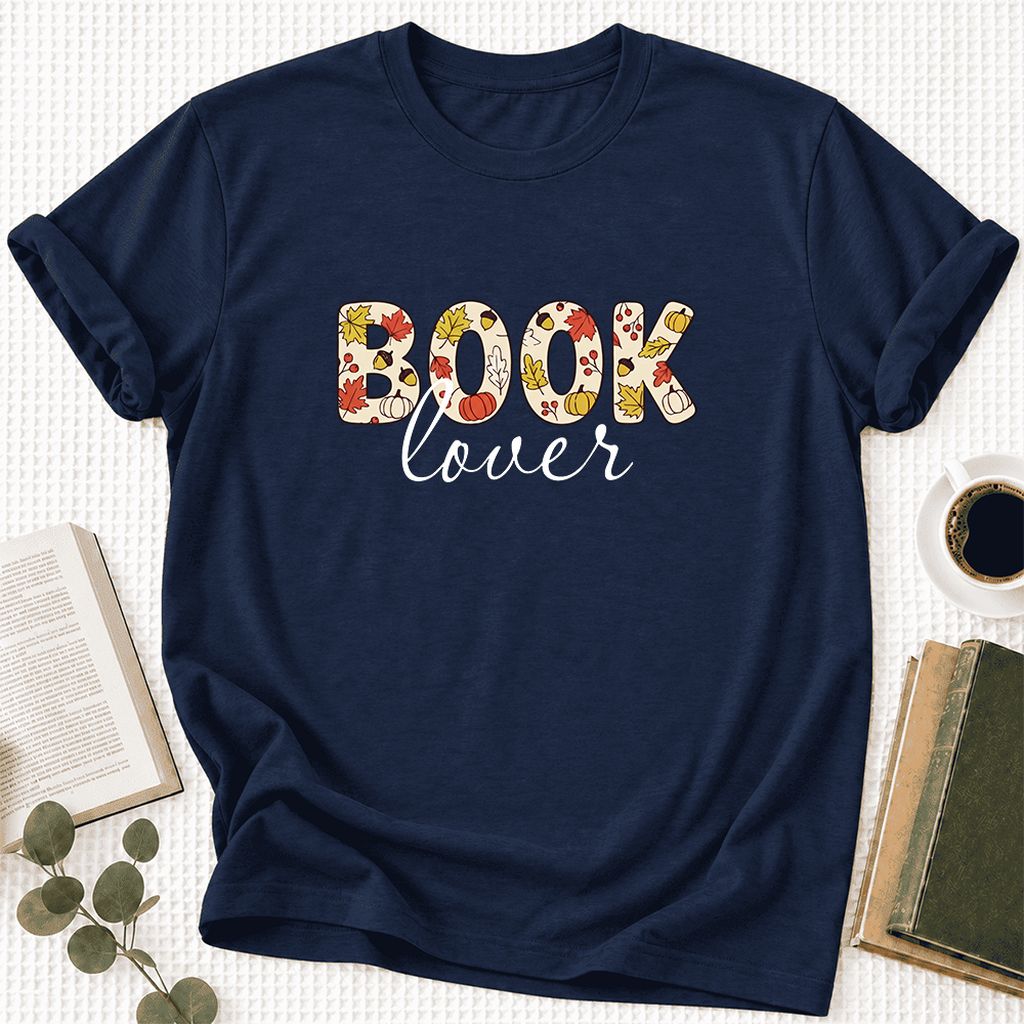 Book Lover Ultra-Soft Cotton T-Shirt | Book Lover Gift Navy