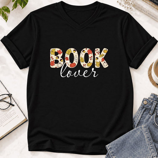 Book Lover Ultra-Soft V-Neck | Book Lover Gift Black