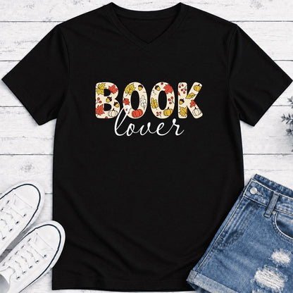 Book Lover Ultra-Soft V-Neck | Book Lover Gift Black