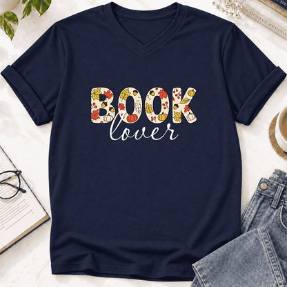 Book Lover Ultra-Soft V-Neck | Book Lover Gift Navy