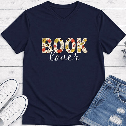 Book Lover Ultra-Soft V-Neck | Book Lover Gift Navy