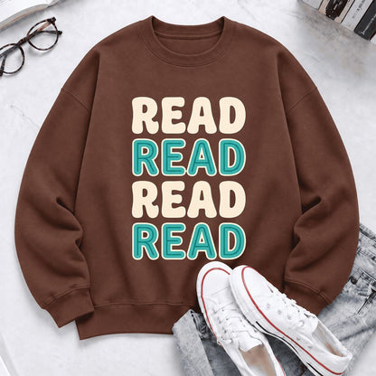 Read Read Read Read Softstyle Sweatshirt | Simple Book Lover Gift Cocoa