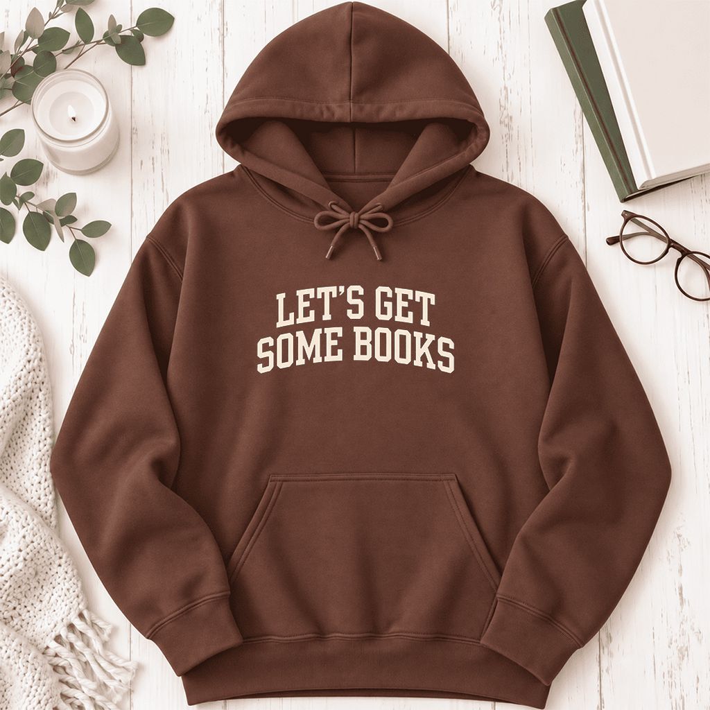 Let's Get Some Books Softstyle Hoodie | Book Lover Gift Cocoa