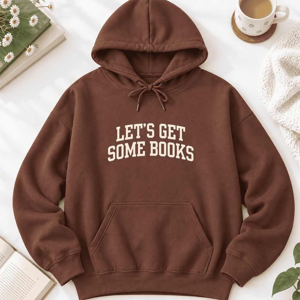 Let's Get Some Books Softstyle Hoodie | Book Lover Gift Cocoa